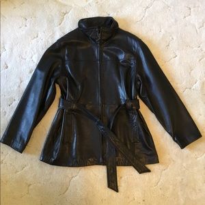 Leather coat